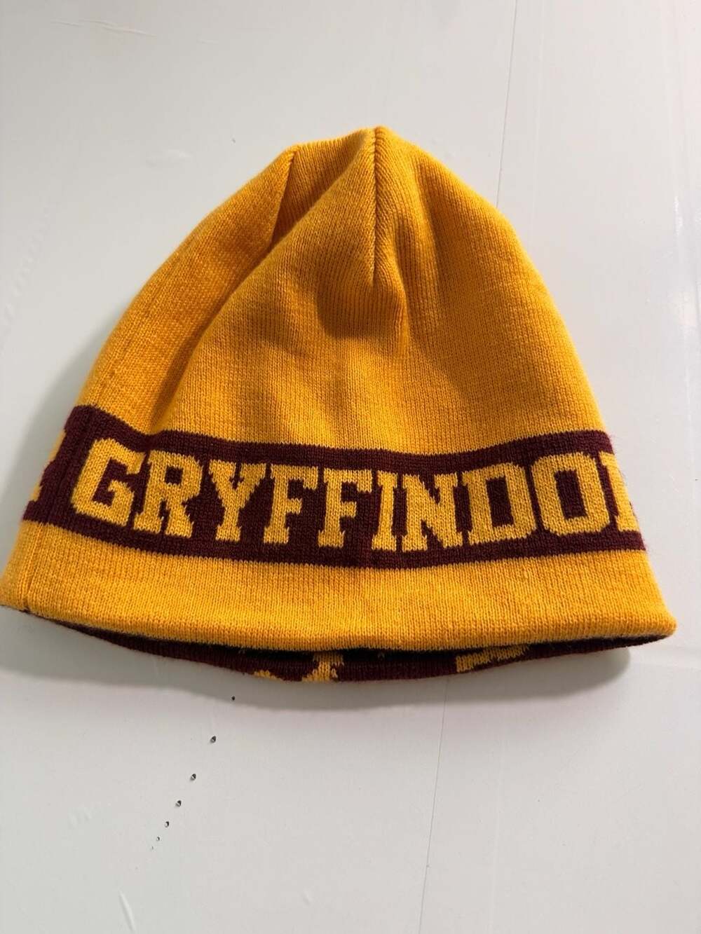 Harry Potter Gryffindor Reversible Beanie Hat Knit Cap